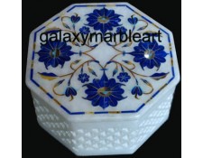 Agra marble inlay art box-OC401